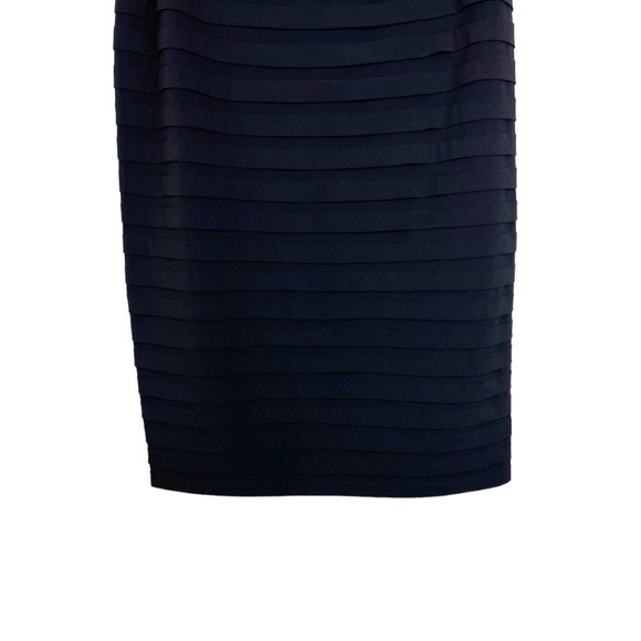 NEW Tadashi Collection Black Tiered Midi Skirt L Pencil Straight Cocktail Large - Picture 4 of 12